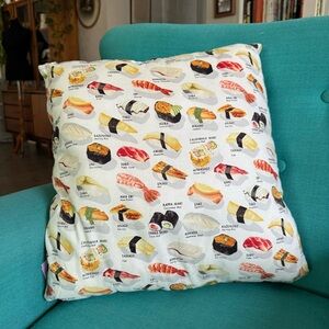 Sushi Pattern Accent Pillow